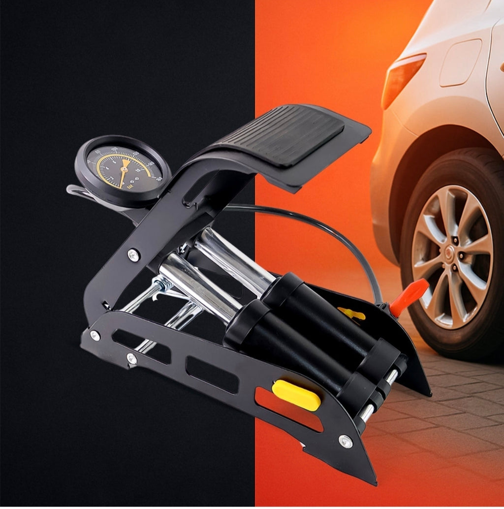 Portable Foot Pump – Inflate Car/Bike Tyres Anywhere 🚗